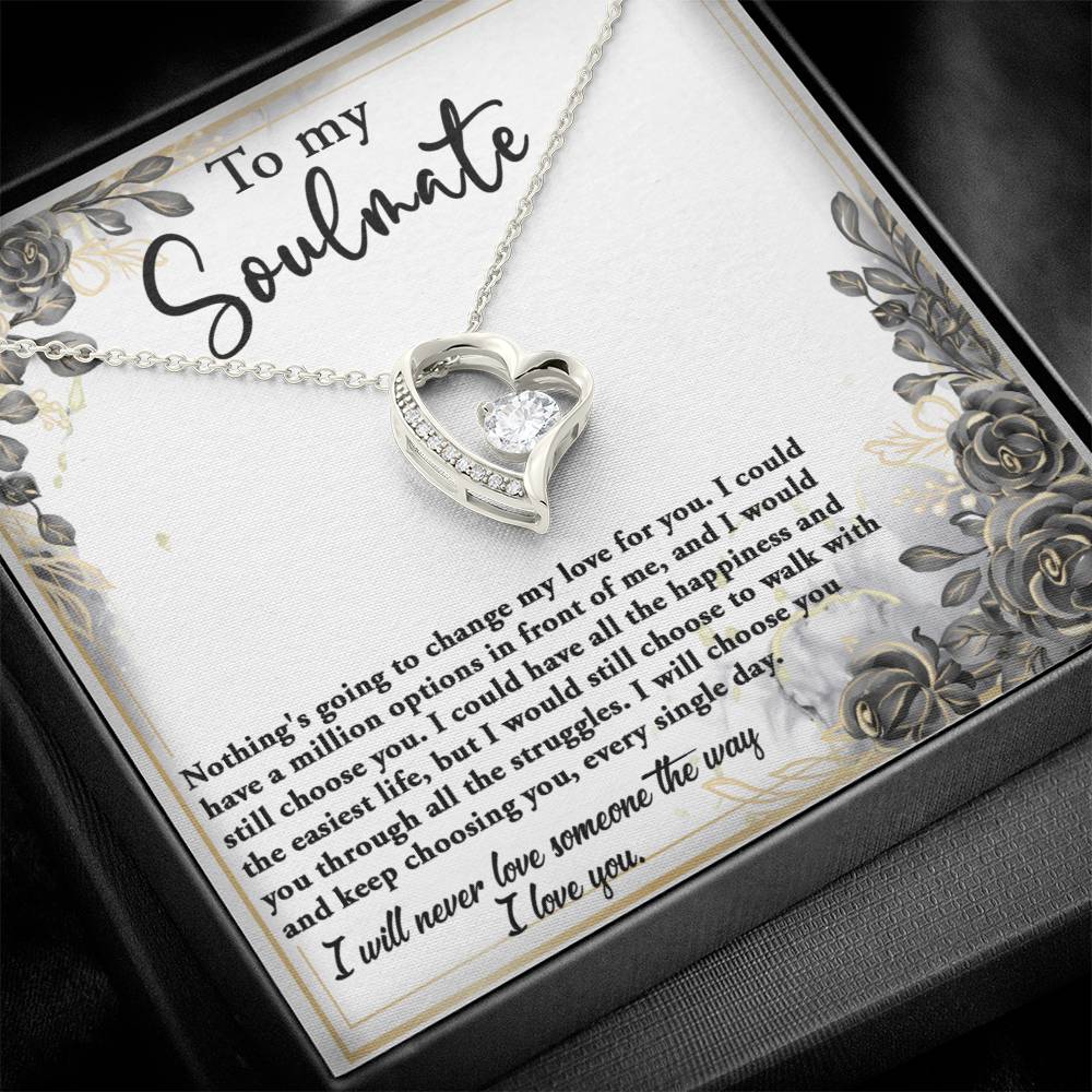 Soulmate - I'll Keep Choosing You - Forever Love Heart Necklace