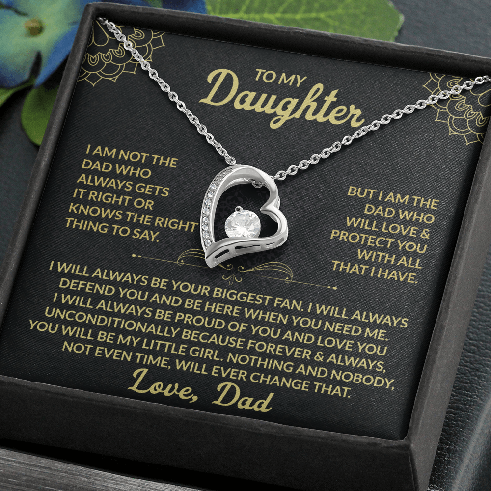 To My Daughter Jewelry Gift From Dad - I will Always Love and Protect You