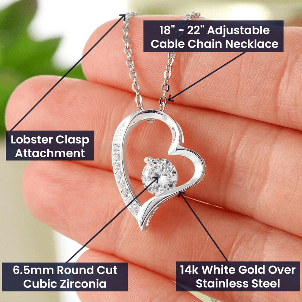 Soulmate Gift, No Refunds, Forever Love Heart Necklace