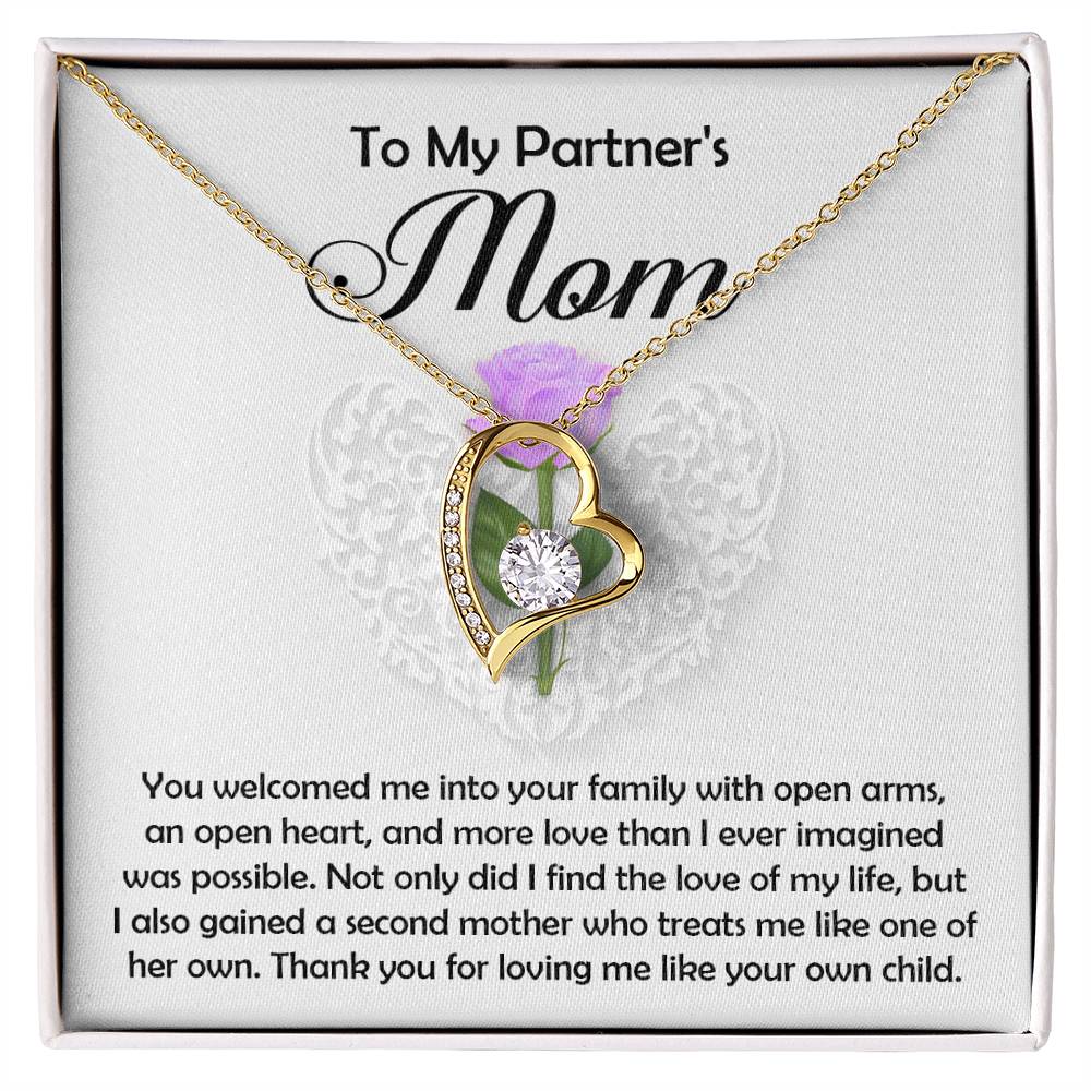 Partners Mom Gift - A Second Mother - Forever Love Necklace