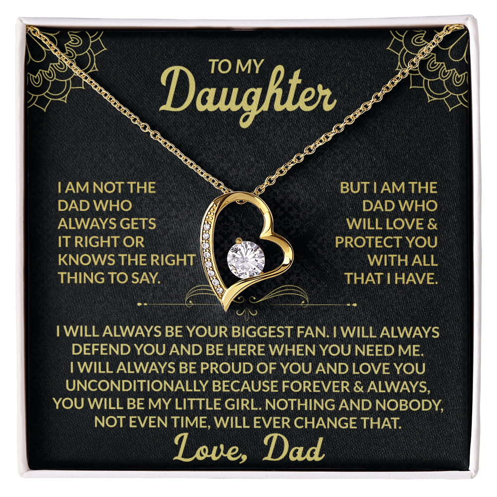 To My Daughter Jewelry Gift From Dad - I will Always Love and Protect You
