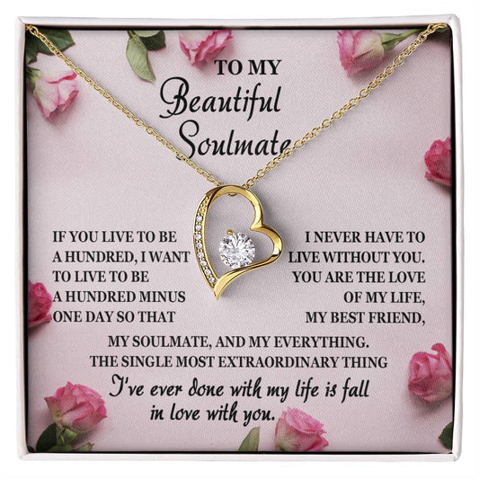 Soulmate-Fall In Love with You-Forever Love Necklace