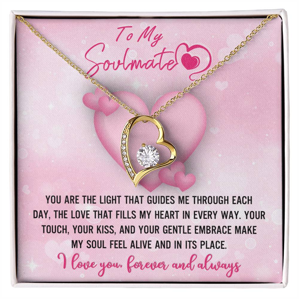 Soulmate Gift, The Light, Forever Love Heart Necklace