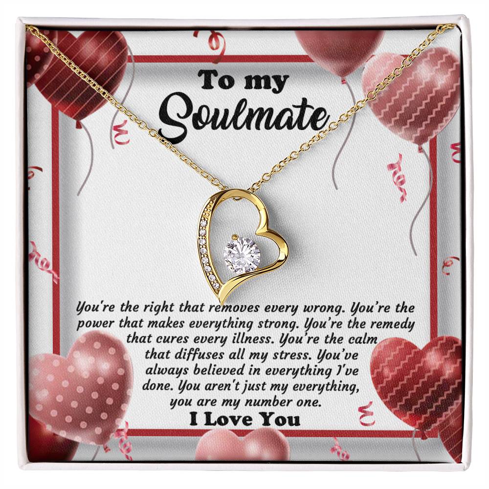 Soulmate Gift, My Number One, Forever Love Heart Necklace