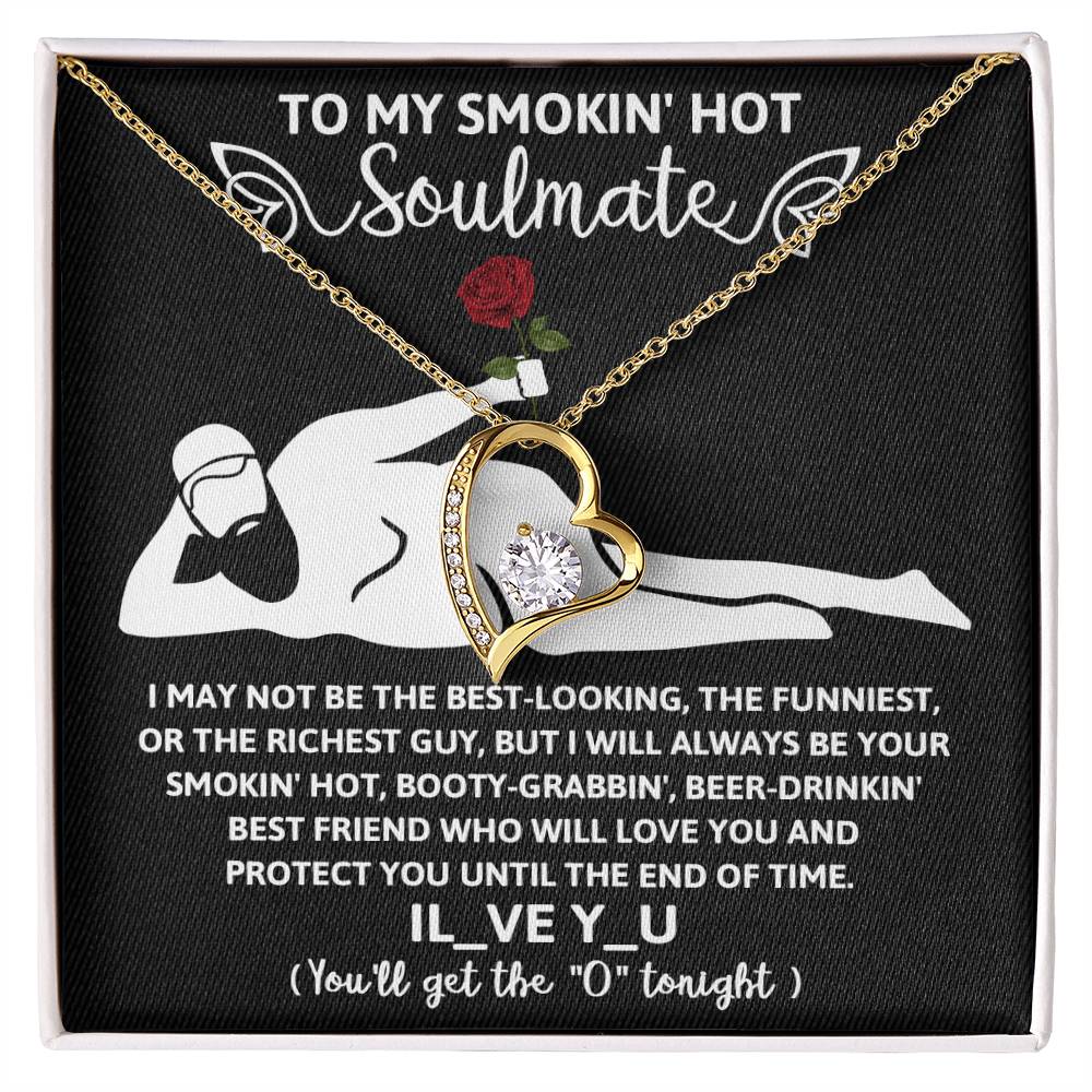 Soulmate Gift, Until The End, Forever Love Heart Necklace