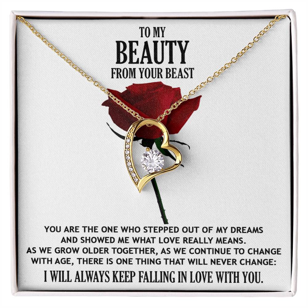 Soulmate Gift, My Beauty, Forever Love Heart Necklace