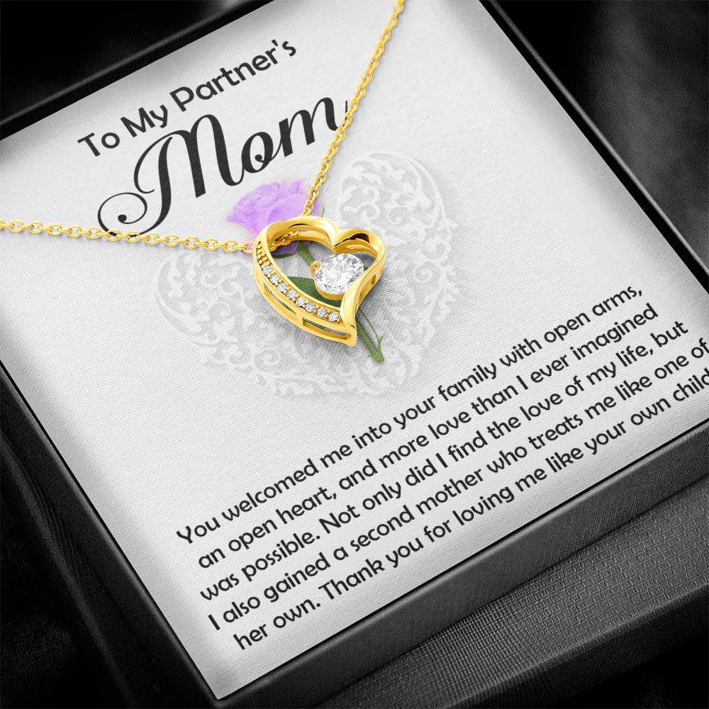 Partners Mom Gift - A Second Mother - Forever Love Necklace