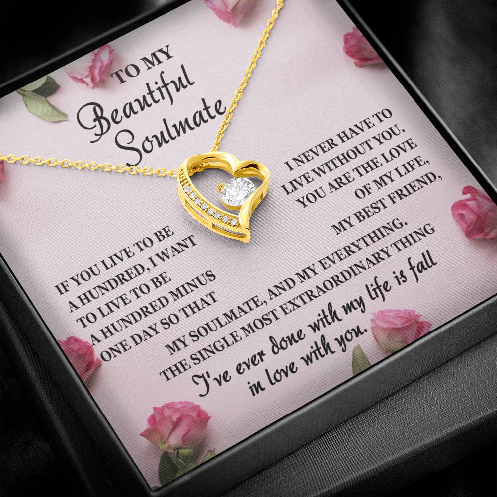 Soulmate-Fall In Love with You-Forever Love Necklace