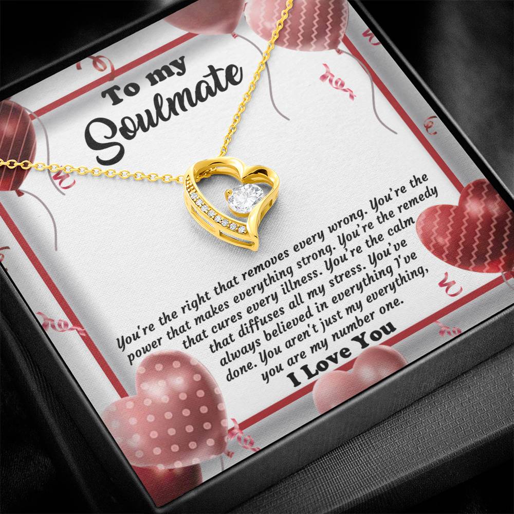 Soulmate Gift, My Number One, Forever Love Heart Necklace