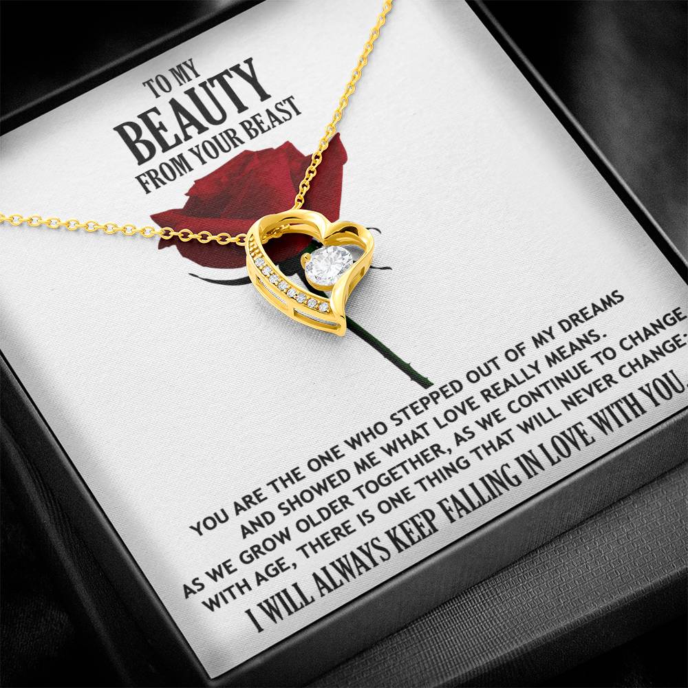 Soulmate Gift, My Beauty, Forever Love Heart Necklace