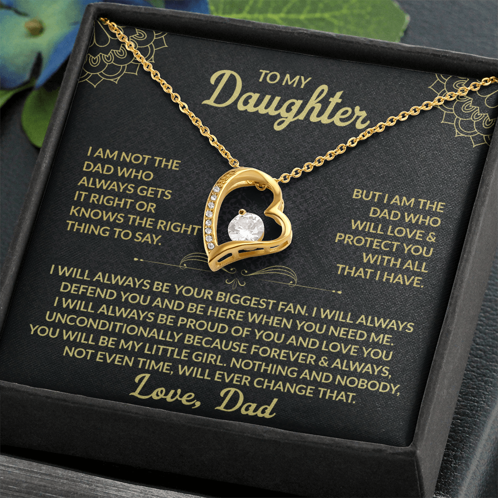 To My Daughter Jewelry Gift From Dad - I will Always Love and Protect You