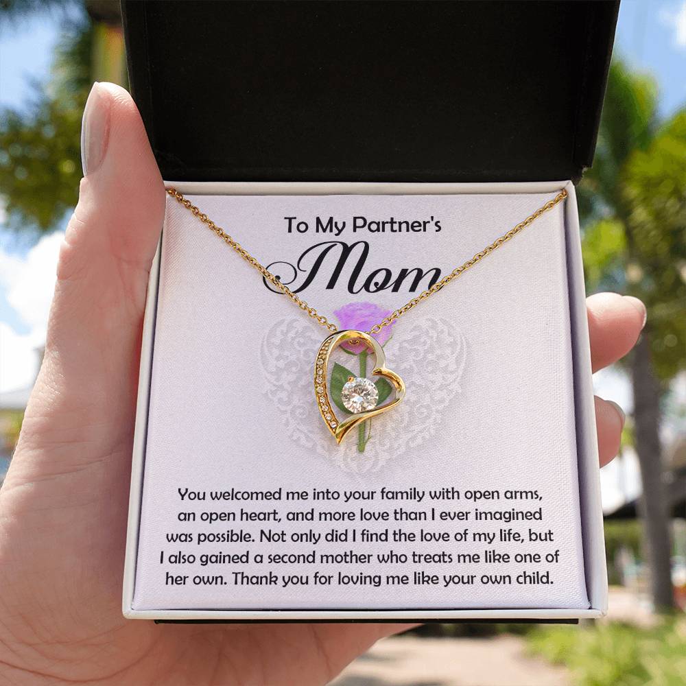 Partners Mom Gift - A Second Mother - Forever Love Necklace