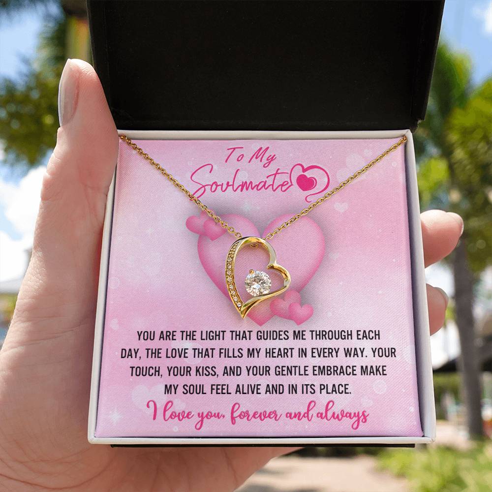 Soulmate Gift, The Light, Forever Love Heart Necklace