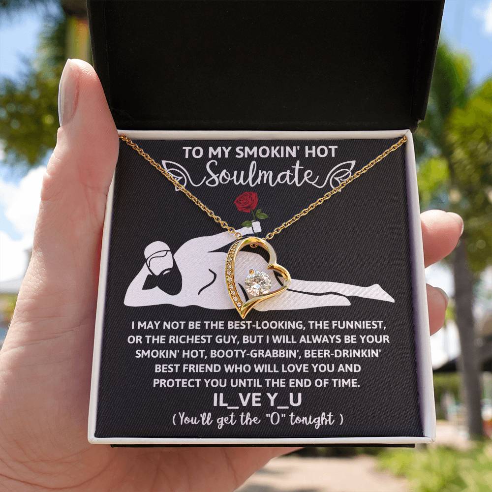 Soulmate Gift, Until The End, Forever Love Heart Necklace