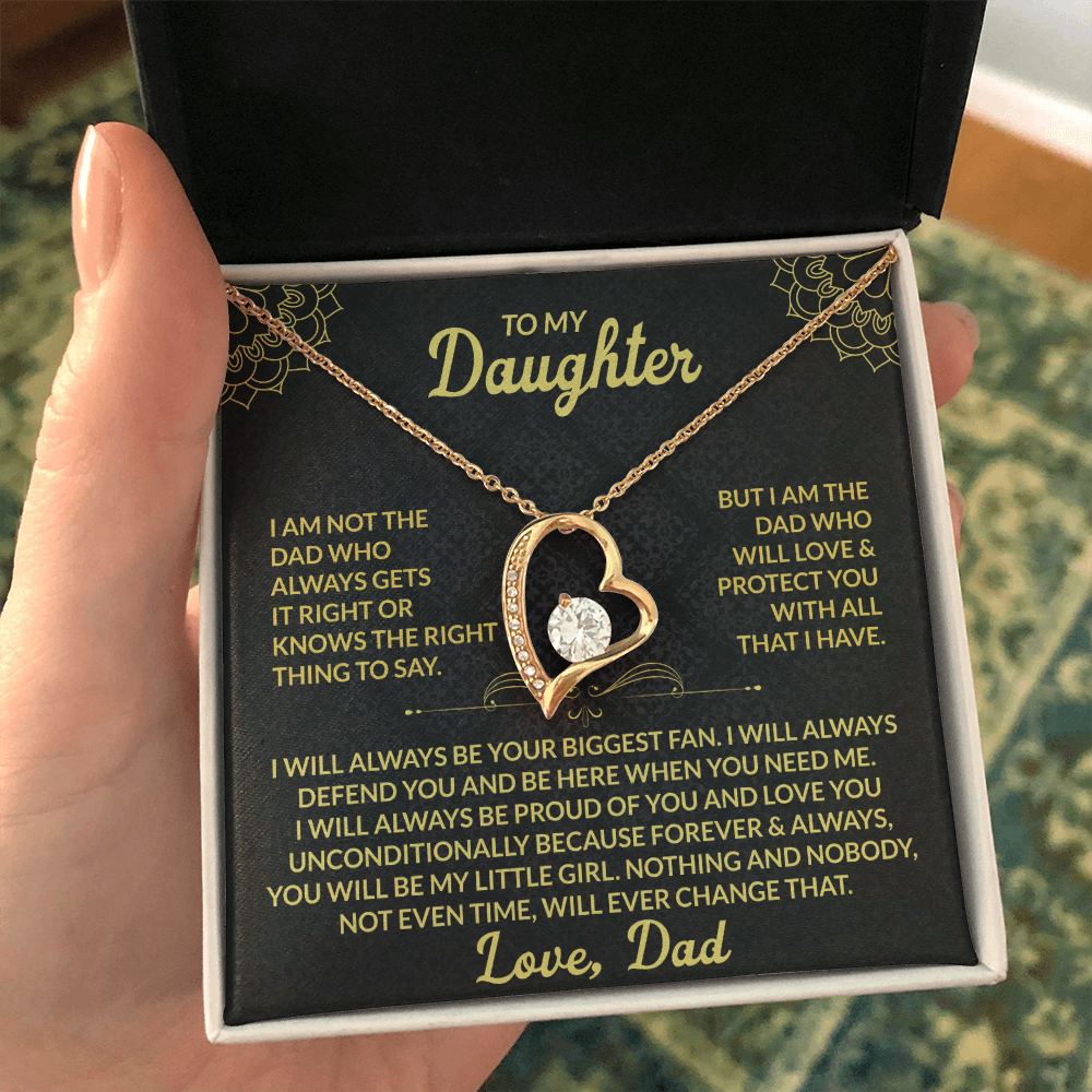 To My Daughter Jewelry Gift From Dad - I will Always Love and Protect You