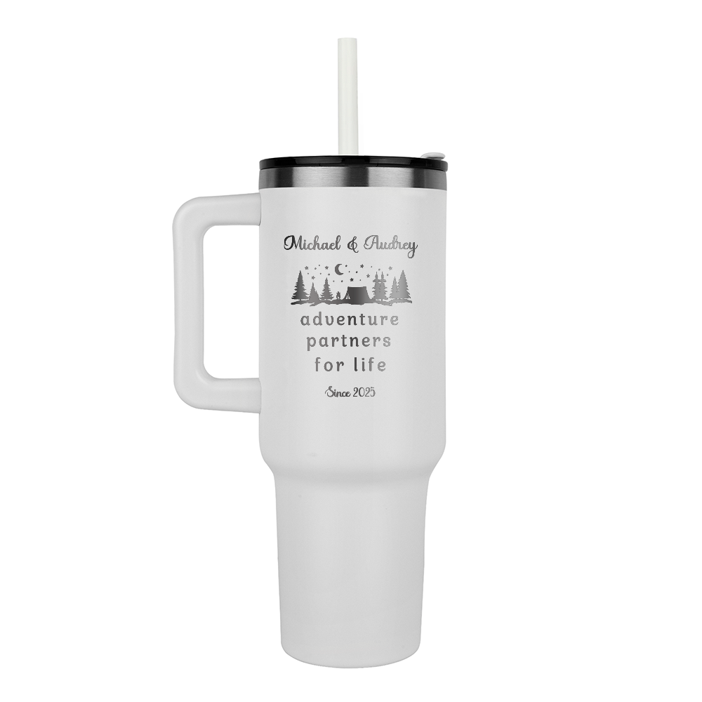 Personalized Camping Adventure Partners For Life 40oz Tumbler