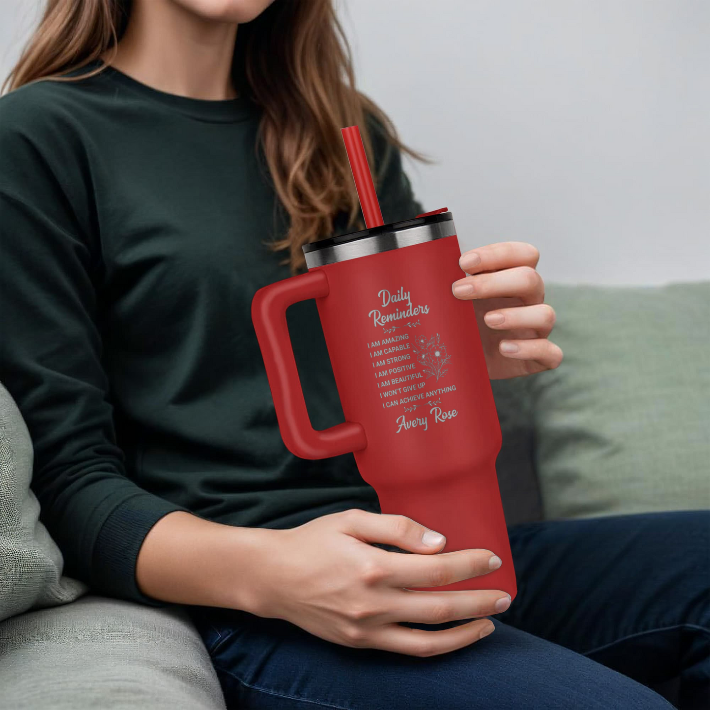 Daily Reminder Pers 40oz Engraved Tumbler