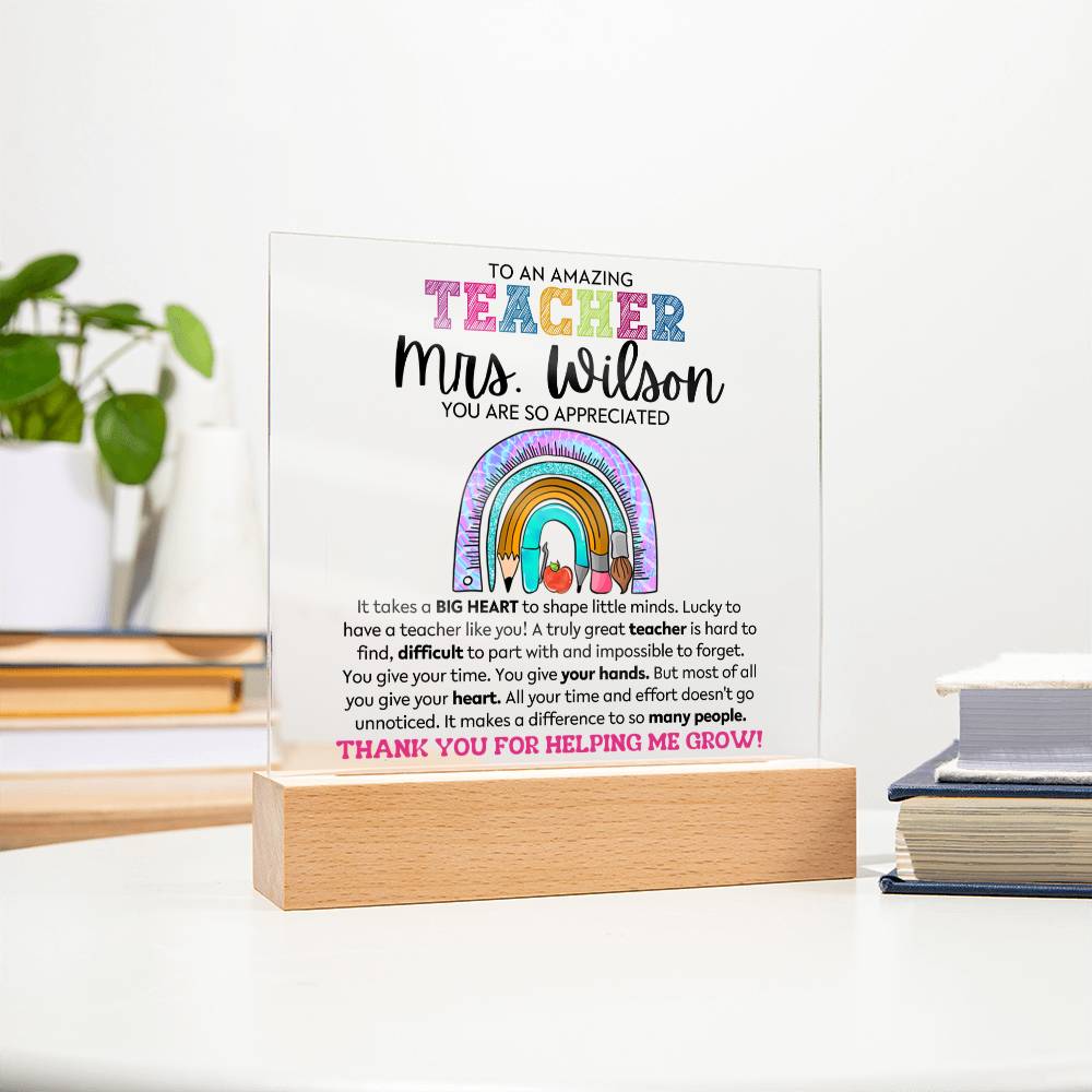 Teacher - So Appreciated