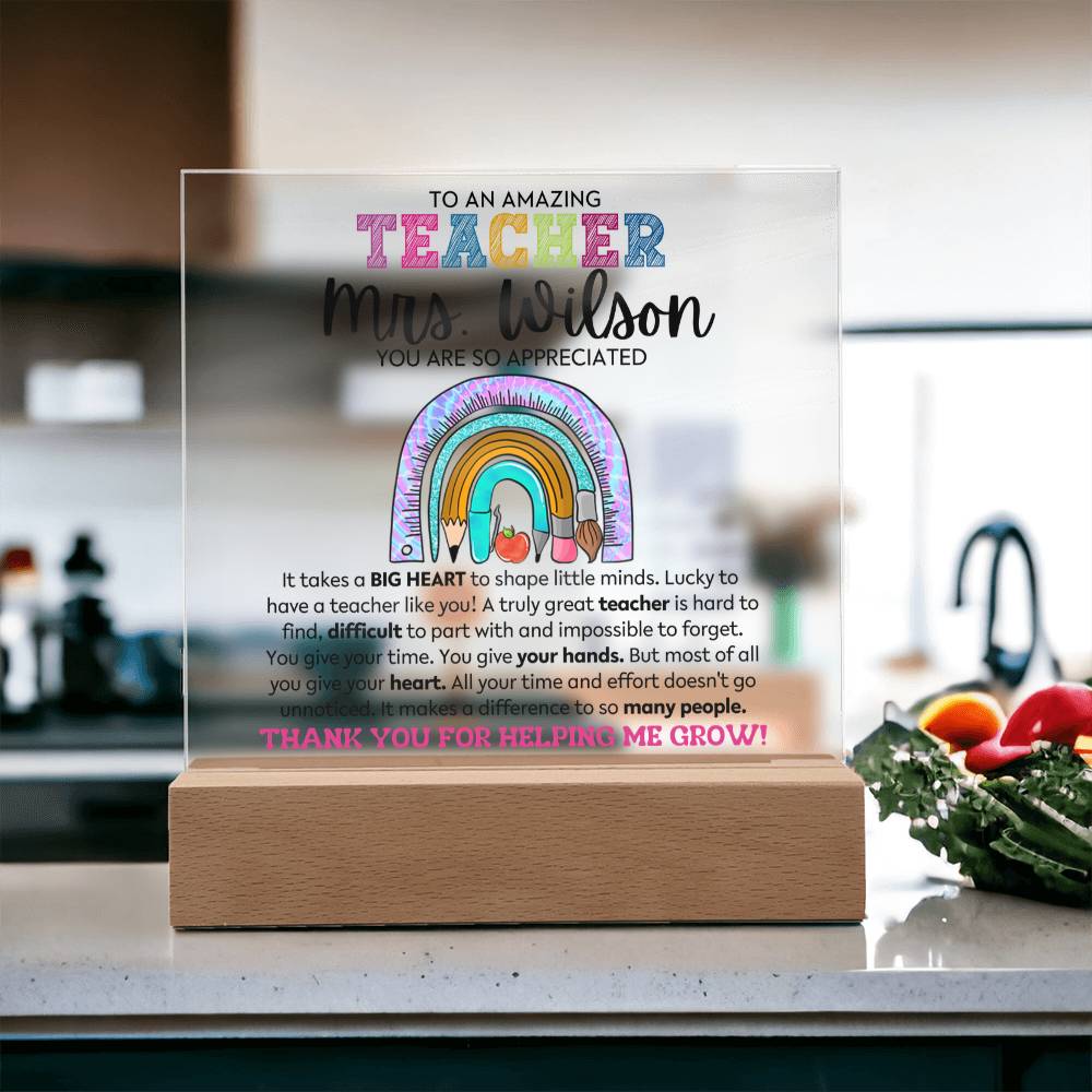 Teacher - So Appreciated