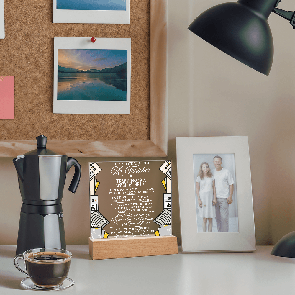 Teacher Appreciation -enlighten me - personalized