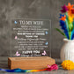 To My Wife - Thank You For Being A Great Life Partner - Acrylic LED Plaque