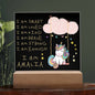 Personalized Night Light, Custom Night Light, Kids LED Nightlight, Baby Girls Night Light, Gift For Kids, Birthday Gift For Her, For Nursery