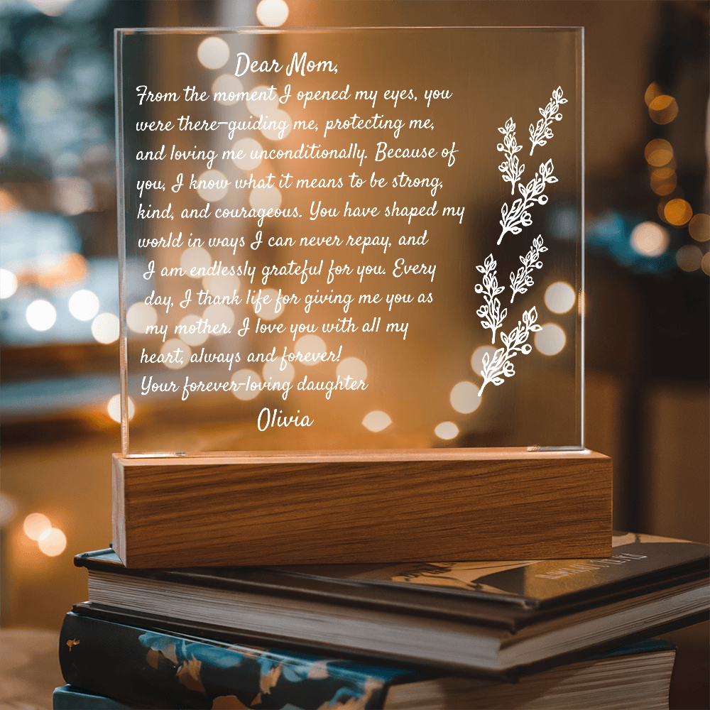 Daughter letter to Mom