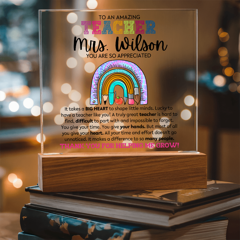 Teacher - So Appreciated