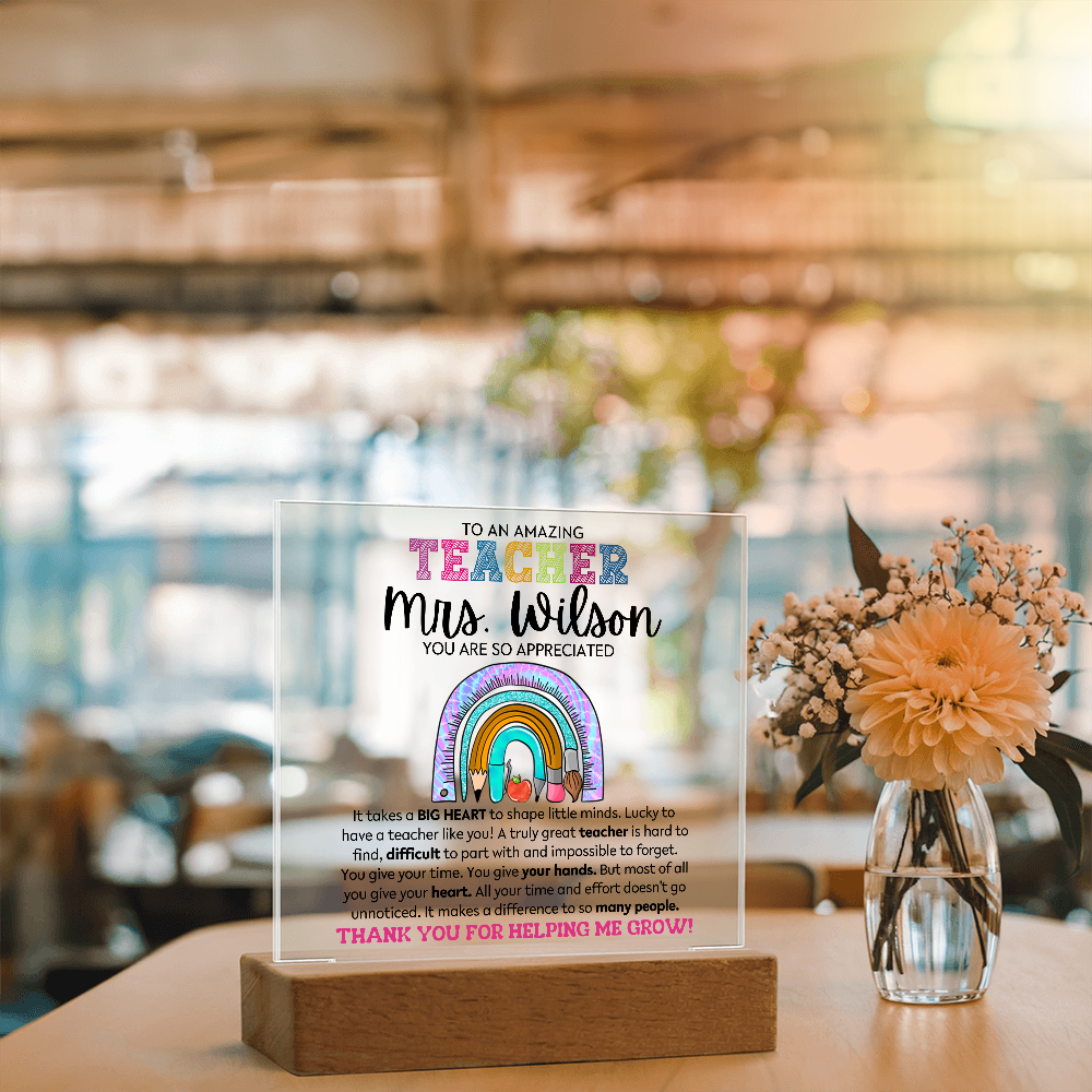 Teacher - So Appreciated