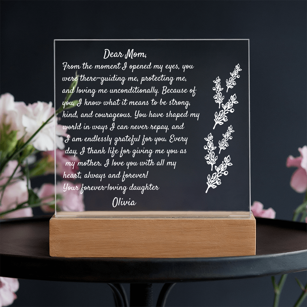 Daughter letter to Mom