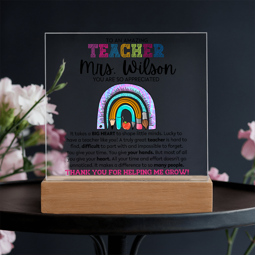 Teacher - So Appreciated