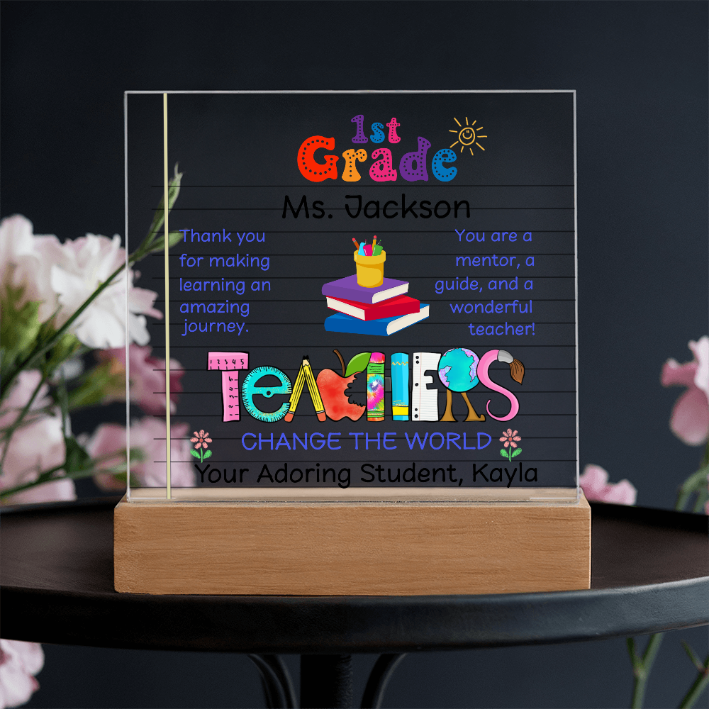 First Grade Teacher Plaque Pers