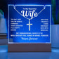 To My Beautiful Wife 2 in 1 Gift Set - Hand in Hand Forever- Keepsake Acrylic Plaque with a Timeless Cross Necklace - Free Shipping Included