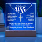 To My Beautiful Wife 2 in 1 Gift Set - You Are My Love Story - Keepsake Acrylic Plaque with a Timeless Cross Necklace - Free Shipping Included