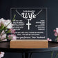 To My Beautiful Wife 2 in 1 Gift Set - You Are My Love Story - Keepsake Acrylic Plaque with a Timeless Cross Necklace - Free Shipping Included