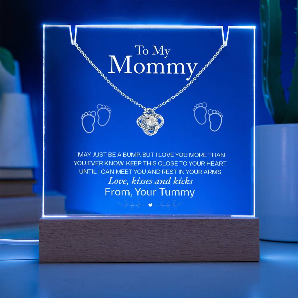 Expecting Mom Jewelry Gift - Waiting To Rest In Your Arms - Knot of Love Necklace