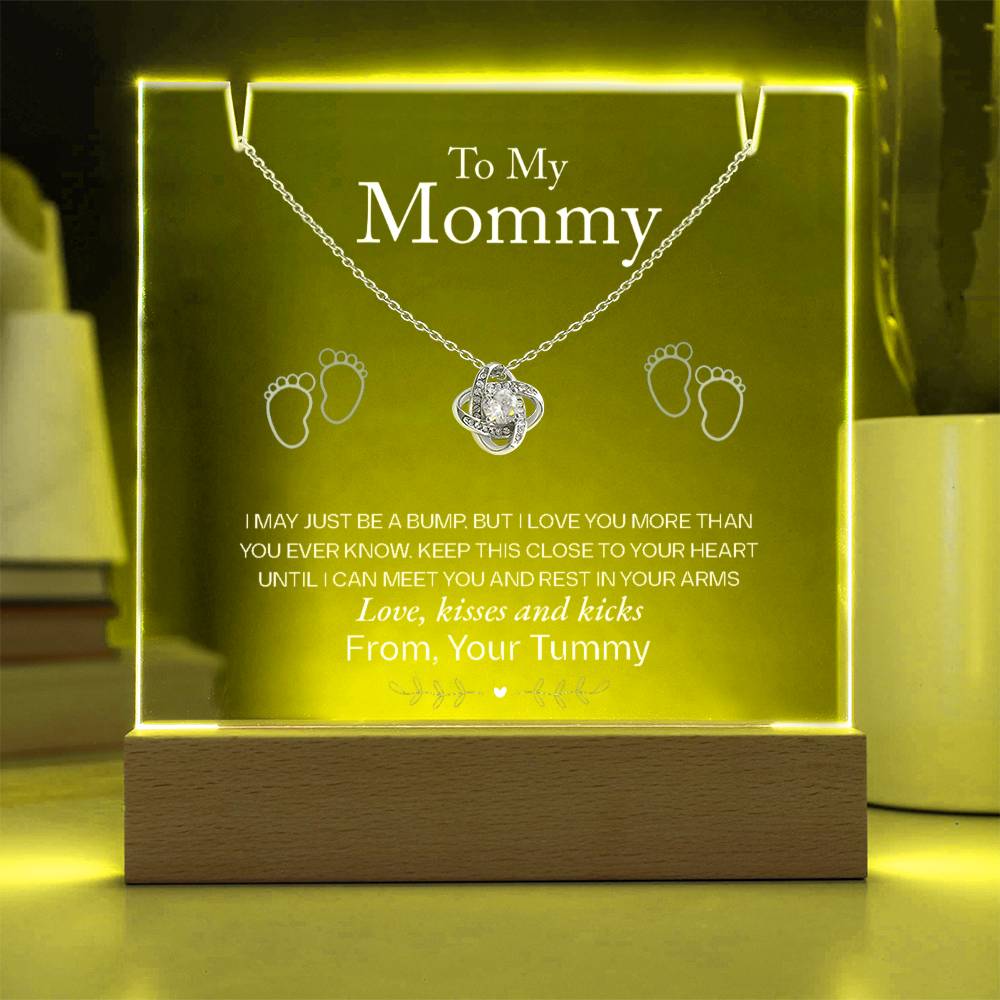 Expecting Mom Jewelry Gift - Waiting To Rest In Your Arms - Knot of Love Necklace