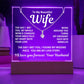 To My Beautiful Wife 2 in 1 Gift Set - You Are My Love Story - Keepsake Acrylic Plaque with Timeless Alluring Beauty Necklace - Free Shipping Included