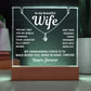 To My Beautiful Wife 2 in 1 Gift Set - Hand in Hand Forever - Keepsake Acrylic Plaque with Timeless Alluring Beauty Necklace - Free Shipping Included