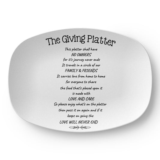 The Giving Platter Christmas Gift - For Your Wife, Mother, Grandmother, Friends, House Warming - Free Shipping Included