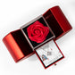Wife Gift - To My Queen - Eternal Love Knot Necklace with Red Heart Rose Gift Box - Free Shipping Included