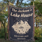 Personalized Woven Blanket for Lake House Owner - Family Name Lake House with Lake Name