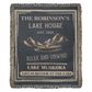 Personalized Woven Blanket for Lake House Owner - Family Name Lake House - Relax and Unwind
