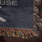 Personalized Woven Blanket for Lake House Owner - Family Name Lake House - Established - Waves and Paddles