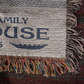 Personalized Woven Blanket for Lake House Owner - Family Name Lake House - Knot - Paddles - Canoes