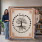 Family Woven Blanket - Where Life Begins and Love Never Ends
