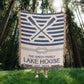 Personalized Woven Blanket for Lake House Owner - Family Name Lake House - Knot - Paddles - Canoes