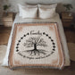 Family Woven Blanket - Where Life Begins and Love Never Ends