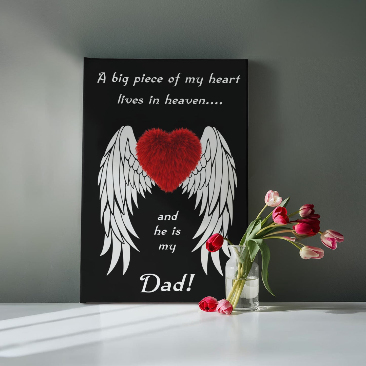 In Memory of Dad Memorial Wall Canvas - Free Shipping Included