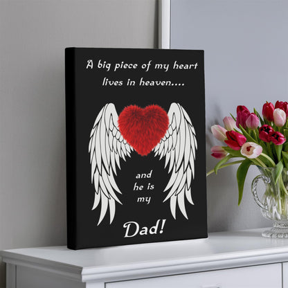 In Memory of Dad Memorial Wall Canvas - Free Shipping Included
